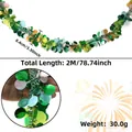 Guirlande de 2M avec paillettes rondes macaron colorées pour décoration de fête - Guirlande Macaron Mixte Vert