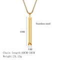 Collar de respiración de acero inoxidable dorado para meditación y alivio del estrés - Dorado