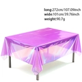 Irisierende lila holografische Tischdecke mit wasserfester Metallfolienoberfläche - 100x270cm / Lila