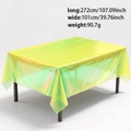 Tovaglia in PET cangiante giallo-verde per feste, misura 272cm x 101cm - 100x270cm / Verde