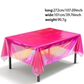 Tovaglia per feste in PET rosa cangiante 272x101cm per decorazioni di matrimoni e compleanni - 100x270cm / Rosa Rosso