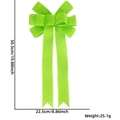 Large light green faux linen Christmas bow ornament for tree and holiday decoration - Green