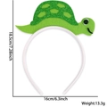 Cerchietto a tartaruga verde per feste a tema marino con glitter e dimensioni - Tartaruga Verde