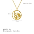 Collana in acciaio inossidabile dorato con ciondolo dal design di giradischi vintage - Oro (Giradischi)