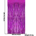 Détail du rideau à franges magenta 1x2m pour décoration de fête et fond de scène - Rideau à Franges Laser Rose Rouge 1m*2m