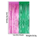 Tende a frange metalliche rosa e verdi per decorazioni di sfondo per feste 1x2m - Tenda a Frange Rosa Verde Lucida 1x2m