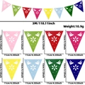 Guirlande de fanions colorés en feutre avec motifs ajourés pour fête du Cinco de Mayo - Drapeau Triangle Ajouré Multicolore