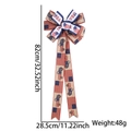 Independence Day USA flag bow decoration with stars stripes and 32.5 inch height - USA Flag Truck Style