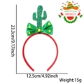 Serre-tête mexicain rouge avec cactus à paillettes vertes et nœud en satin - Taille unique / Style Verre de Jus