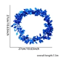 Blue graduation tinsel garland with mortarboard hats, 7.5m length and 27cm diameter size - 7.5 Meters / Blue