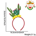 Serre-tête mexicain avec cactus à paillettes vertes et pompons pour la fête - Taille unique / Style Crâne avec Sombrero