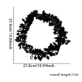 Detail of 7.5m graduation tinsel garland with graduation cap shapes and size labels - 7.5 Meters / Black