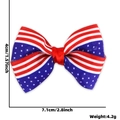 US Independence Day bow hair clip with American flag stars and stripes pattern - Stars and Stripes Style