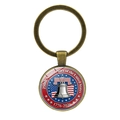 Vintage χάλκινο μπρελόκ για τα 250 χρόνια των ΗΠΑ με Liberty Bell και μοτίβο 1776-2026 - Μπρονζέ-5