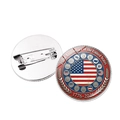 Spille del 250° anniversario USA con bandiera americana e date 1776-2026 in metallo - Stile Combinazione di Logo Patriottici (Argento)