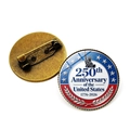 Spilla commemorativa del 250° anniversario degli USA con design 1776-2026 - Stile Statua della Libertà e Grano (Bronzo)