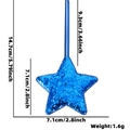 Blauwe sterrenhanger met pailletten voor nationale feestdag decoratie, maat 7,1 cm - Groot / Blauw