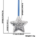 Silver sequin star ornament for Independence Day party decor with size dimensions - Large Silver