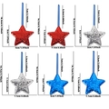 Glittery red silver and blue star ornaments in two sizes for Independence Day party decor - Mixed Sizes And Colors