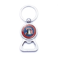 Metal keychain bottle opener with USA 250th anniversary logo and Liberty Bell - Liberty Bell Style (JY9678-5)