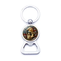 Metal USA 250th anniversary keychain and beer bottle opener in silver finish - Bald Eagle Style (JY9678-6)