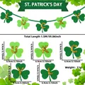 Grünes Filz-Kleeblatt-Banner zum St. Patrick's Day mit goldenen Lucky-Buchstaben für Partys - LUCKY Kleeblatt Stil