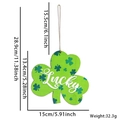 Kleeblatt-Holzanhänger für St. Patrick's Day mit Lucky-Schriftzug und Hanfseil - Hellgrüner Lucky Kleeblatt Stil