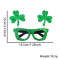 Occhiali a trifoglio con glitter verdi per San Patrizio con trifogli a molla - Stile Trifoglio Verde