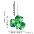 St. Patrick's Day Holz-Kleeblatt-Schild mit grünen Mustern und Schnuraufhängung - Allover Kleeblatt Muster Stil