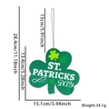 Grünes Kleeblatt Holzschild für St. Patrick's Day Partydeko mit Aufhängeseil - Text Grün Kleeblatt