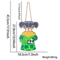 St. Patrick's Day Holzschild mit Lucky Aufschrift und Koboldbeinen Größenangaben - Leprechaun Goldmünzen Schild