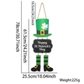 Panneau bois Saint-Patrick avec chapeau trèfle et dimensions de 25,5 x 78 cm - Panneau en Bois Chapeau Bottes