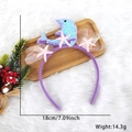 Sequin dolphin and plush star headband for ocean themed birthday party - Purple