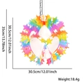 Regenbogenfarbene Stern-Wabenkugel Aufhängung 30,5cm für festliche Party Dekoration - Macaron Sternball