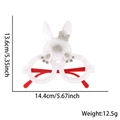 Divertenti occhiali da festa con coniglietto pasquale per bambini con design bianco e rosso - Stile Coda di Coniglio Argento