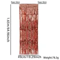 Metallischer Lametta-Umhang in Roségold mit Fransen, Höhe 1,65 m und Breite 49 cm - Einstellbare Länge / Glänzendes Roségold