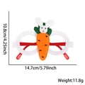 Occhiali divertenti pasquali in feltro con carota e coniglietto bianco per bambini - Stile Testa di Coniglio con Carota