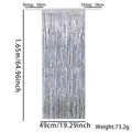 Silberner Fransen-Umhang für Partys, Größe 1,65 m x 49 cm mit 58 cm langem Bindeseil - Einstellbare Länge / Laser Silber