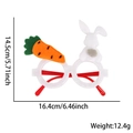 Easter party glasses with white round frame and cute bunny carrot felt decorations - Rabbit Head with Carrot Style