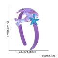 Purple mermaid headband with sequin dolphin and glitter starfish for party decoration - Purple Dolphin Blue Starfish