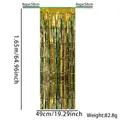 Gold-grüner Lametta-Fransen-Umhang für Partys, 1,65 m Höhe und 49 cm Breite im Detail - Einstellbare Länge / Glänzendes Goldgrün