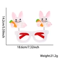 Lunettes de lapin de Pâques rigolotes avec ressorts carottes pour fête enfant - Lunettes de Pâques / Style Lapin Rose Tenant une Carotte