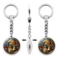 USA 250th anniversary metal keychain with eagle and Statue of Liberty emblem - Eagle and Lady Liberty (JY9683-6)