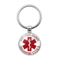 Détail d'un porte-clés d'alerte médicale diabète de type 2 avec étoile de vie - Alerte Diabète de Type 2(JY00359-8)