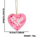 Rosa Holzherz Hängeschild mit BE MINE Aufschrift für Valentinstag Deko Zuhause - Be Mine Stil / 1 Stück