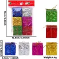 Lot de 6 mini boîtes cadeaux de Noël colorées avec finition brillante texturée - 迷你礼包挂件(XR-4) / Lot de 6 / Coloré