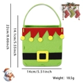 Sacchetto regalo di Natale in feltro elfo con manico e dimensioni 14x22cm per dolci - Stile Costume Da Elfo