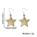 Funkelnde goldene Stern-Ohrringe für die Neujahrsparty mit 5.4cm Größenangaben - Gold Stern Stil