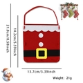 Sacco regalo Babbo Natale in feltro rosso con bordi bianchi e misura 13,7x14,2cm - Stile Abbigliamento Babbo Natale