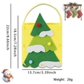 Sac de Noël en feutre jaune DIY avec sapin, pochette à bonbons faite main pour enfant - Sac de Noël / Sapin de Noël